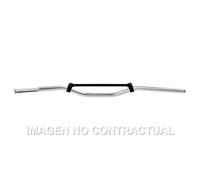 TRW Guidon Offroad Low Aprilia MX 125 07 Tracker Argenté 22 mm