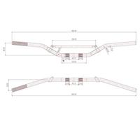 Guidon Aluminium Pour Cross Kawasaki - Couleur Alu + Mousse