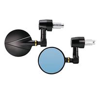 Guidon Vue Arrière Moto Rétroviseurs Arrière Universels 7/8" Ronds En Aluminium Noir Pour Moto Miroir Moto