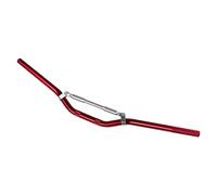 Guidons Aluminium Colorè Moto Custom Diametre 22 mm Tordu Barre Renfort Rouge