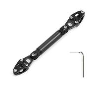 Guidons de moto Riser Guidon Support de poignée de barre d'équilibre de moto, accessoires de Modification de guidon de barre transversale de niveau renforcé Cnc(Black)