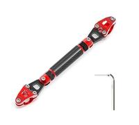 Guidons de moto Riser Guidon Support de poignée de barre d'équilibre de moto, accessoires de Modification de guidon de barre transversale de niveau renforcé Cnc(Red)