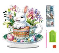 Guidre 5D Diamond Painting Stand - Décoration de table - Peinture diamant DIY - Pour adultes - Kit de bricolage - Peinture diamant pour enfants et filles - Pour débutants, décoration de famille