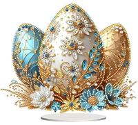 Guidre 5D Diamond Painting Stand - Décoration de table - Peinture diamant DIY - Pour adultes - Kit de bricolage - Peinture diamant pour enfants et filles - Décoration de famille - Cadeau de Pâques