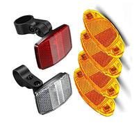 Guidre Catadioptre Velo,Réflecteurs pour Rayon Vélo,6 Pièces Catadioptre Velo,Vélo Route Réflecteurs, Catadioptre VTT pour Accessoire de Sécurité de Conduite de Nuit de Roue de Vélo
