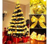 Guidre Ruban lumineux de Noël,10 m,100 LED,éclairage de Noël,guirlande lumineuse à piles,décoration de sapin de No ël, lumières de No ël pour décoration intérieurer