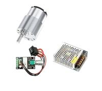 GUIFANG JGB37-520 Moteur réducteur de vitesse micro vitesse CC 6 V 12 V 24 V 7 tr/min ~ 960 tr/min 0,6-93 kg Couple élevé Vitesse métallique réglable avant et arrière (6 V 66 tr/min, emballage D)