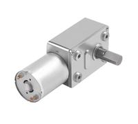 GUIFANG ZGY370 Moteur à engrenage à vis sans fin JGY370 4632 DC 6 V 12 V 24 V à couple élevé réversible Turbo Réducteur de boîte de vitesses en métal (6 tr/min, 12 V)