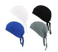 GUIFIER 4 PCS Bandana de Cyclisme Sport Fonctionnel Foulard Couvre Bonnet de Vélo Sports de Plein Air Homme Femme,Calotte sous Casque Pirate Bandana Cycliste Casquette Moto Séchage Rapide