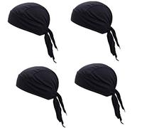 GUIFIER 4PCS Bandana de Cyclisme Sport Fonctionnel Foulard Couvre Bonnet de Vélo Sports de Plein Air Homme Femme,Calotte sous Casque Pirate Bandana Cycliste Casquette Moto Séchage Rapide