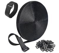 GUIGA 2cm X 10m Attache Cable,Reutilisable Nylon Rouleau Scratch pour Rangement Cable(Avec 60 Boucles), Libre de Couper Rouleau de Scratch pour à la Maison et au Bureau