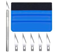 GUIGA 7pcs Kit Covering Vitre Teintée Voiture, Wrapping Kit Raclette Covering Papier Peint,Wallpaper Kit Squeegee Car Vinyl, Suitable for Window Film, Car Window, Vinyl Tiles