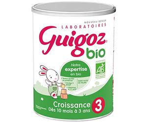 GUIGOZ BIO 3 Croissance - Lait de croissance en poudre de 10 mois à 3 ans - Boîte de 800g