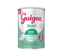 Guigoz Gest 2 - Lait de Suite Épaissi 6 à 12 Mois - Boîte de 830g | Lait infantile Bébé de 6 à 12 Mois - Formule Épaissie à l'Amidon, combinaison ciblée d'ingrédients dont FOS et GOS