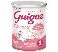 Guigoz Optipro 2 Lait Bébé en Poudre 2ème de 6 à 12 mois, 830g