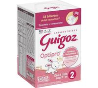 Guigoz Optipro 2ème Âge Lait En Poudre Sachets 2x600g