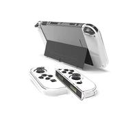 GuiGui DaMoWang Coque de Protection Transparente pour NS Switch OLED, étui de Protection en Silicone TPU Anti-Vibrations et Anti-Chute