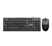 Guiheng Ensemble clavier et souris filaire avec repose-paume, clavier d'ordinateur ergonomique et souris optique filaire pour Windows, Mac OS ordinateur de bureau/ordinateur portable/PC Noir