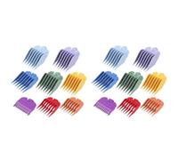 Guihydur 16X la Gaine de Remplacement de Tondeuse à Cheveux Professionnelle 8 Couleurs et Peigne de Limite de Taille Peigne de Guide D'Accessoires, Adapté Aux Tondeuses