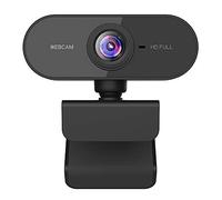 Guijiyi Webcam 1080P, Webcam USB Full HD pour appels vidéo, Jeux et Streaming en Temps réel, avec Microphone de réduction du Bruit et Base rotative à 360 ° - Noir