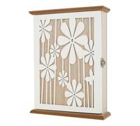 GUIJZSLTRG Boîte à clés murale en bois avec 6 crochets à clés - Organiseur de clés de ferme - Crochet de rangement pour clés - Pour mur, entrée, couloir