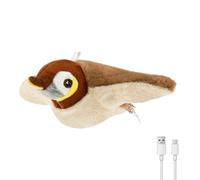GUIJZSLTRG Jouet interactif pour chat - Ailes battantes rechargeables - Jouet pour chat - Jouet pour intérieur - Jouet à mâcher pour animal domestique