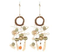 GUIJZSLTRG Lot de 2 jouets à mâcher pour lapin, chinchilla - Accessoires pour briser l'ennui - Bois naturel - Friandises pour hamster - Jouet molaire amusant pour lapins, hamster, cochon d'Inde,