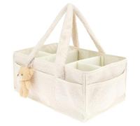 GUIJZSLTRG Organiseur de couches pour bébé avec séparateurs amovibles - Panier de rangement portable en feutre pour chambre d'enfant - Sac à lingettes pour nouveau-né - Cadeaux essentiels pour maman