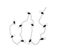 Home Deco Factory - Guirlande lumineuse extérieure 10 ampoules LED 2,70m, blanc chaud, noir, étanche