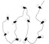 Home Deco Factory - Guirlande lumineuse extérieure 10 ampoules LED 2,70m, blanc chaud, noir, étanche