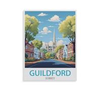 Guildford Comté de Surrey，Puzzle pour Adultes 1000 Pièces en Papier Puzzles Jeu Cadeau Accueil Décoratif Mots Croisés（50x70cm）-GV22