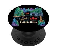 Guilin - Cadeau Souvenir de Voyage en Chine PopSockets PopGrip Adhésif