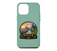 Guilin China Karst Montagnes Li Rivière Paysage Voyage Desig Coque pour iPhone 12 Pro Max