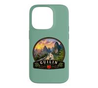 Guilin China Karst Montagnes Li Rivière Paysage Voyage Desig Coque pour iPhone 14 Pro