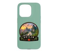 Guilin China Karst Montagnes Li Rivière Paysage Voyage Desig Coque pour iPhone 15 Pro