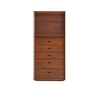 guiling-1986 Armoire de Rangement de Style campagnard Meuble d'appoint rétro Haut for Salle à Manger ou Salon, tiroir volet Roulant rétractable en Bois Commodes