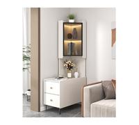 guiling-1986 Buffet avec Rangement Buffet de canapé en Ardoise de Luxe léger, Armoire d'angle, Table Basse, Table d'appoint de Salon Meuble de Rangement(Left,90x40x165cm)