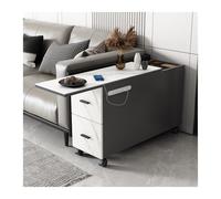 guiling-1986 Buffet avec Rangement Buffet de Luxe en Dalles de Roche, avec roulettes, Mobile, Rechargeable, for thé, téléphone, Dossier, Table d'angle Meuble de Rangement(90x30x59cm,Right)