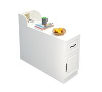 guiling-1986 Buffet avec Rangement Table d'appoint européenne, Meuble d'appoint for canapé, Table Basse, Meuble étroit, lumière de Luxe, accoudoir latéral Meuble de Rangement(Blanc,80x30x60cm)
