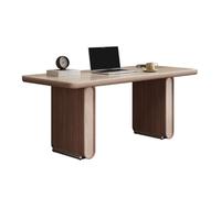 guiling-1986 Bureau d'ordinateur Bureau Moderne avec Plateau en Dalle de Roche et Cadre Robuste, Bureau d'étude Style Minimaliste, Table Travail for PC Bureau(L)