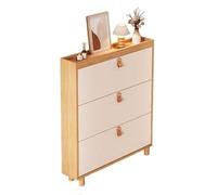 guiling-1986 Etagere Chaussure Armoire à Chaussures Mince avec 3 tiroirs rabattables for l’entrée, Armoire de Rangement autoportante, Organisateur Placard Moderne étagère à Chaussures(100x17x122cm)