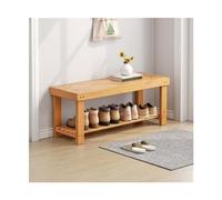 guiling-1986 Etagere Chaussure Banc à Chaussures, Banc d'entrée, de Style Simple 2/3 Niveaux avec Rangement for Couloir, Salon, Chambre Coucher, Nature étagère à Chaussures(80x25x25CM)