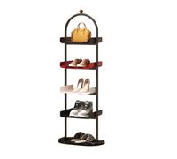 guiling-1986 Etagere Chaussure Étagère à Chaussures en métal, Support de Rangement Multifonctionnel adapté au Salon et la Chambre Coucher étagère à Chaussures(Noir)