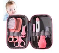 Guillala 8pcs Trousse de Soin Bébé, Professionnel Trousse de Toilette Bebe Kit Soin Naissance Bebe pour Enfants sans BPA Non Portable Bébé Articles Essentiels de Soins pour Le Voyage à la Maison