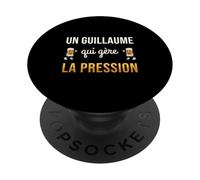 Guillaume Qui Gère la Pression Humour Bière Cadeau Apéro PopSockets PopGrip Adhésif