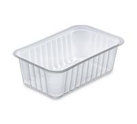 GUILLIN - ALPHACEL MCL760TP SACHET DE 100 Barquette Scellable 760cc, Polypropylène, Transparent, 17,7 x 11,3 x 5,7 cm, Translucide