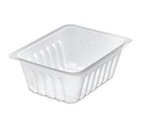 GUILLIN - CAISSIPACK B250T SACHET DE 500 Barquette Charcutiere 250cc, Polystyrène, Transparent, 11,1 x 8,7 x 4,2 cm