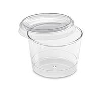 GUILLIN - MOULIPACK BODEGACV250C CARTON DE 300 Verrine Ronde Type Bodega 25Cl et Couvercle, Plastique, Transparent, 8,3 x 8,3 x 6 cm
