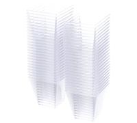GUILLIN - MOULIPACK VERINE120C SACHET DE 50 Verrine de Forme Pyramidale 12Cl, Polystyrène, Transparent, 5,9 x 5,9 x 5,6 cm, Cristal