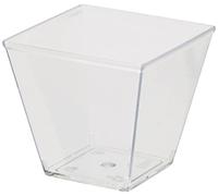GUILLIN - MOULIPACK VERINE60C SACHET DE 50 Verrine de Forme Pyramidale 6Cl, Polystyrène, Transparent, 5,1 x 5,1 x 4,6 cm, Cristal